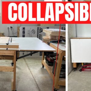 How to Build a Collapsible Table Saw Outfeed Table - Perfect for Garage Workshops and Small Spaces