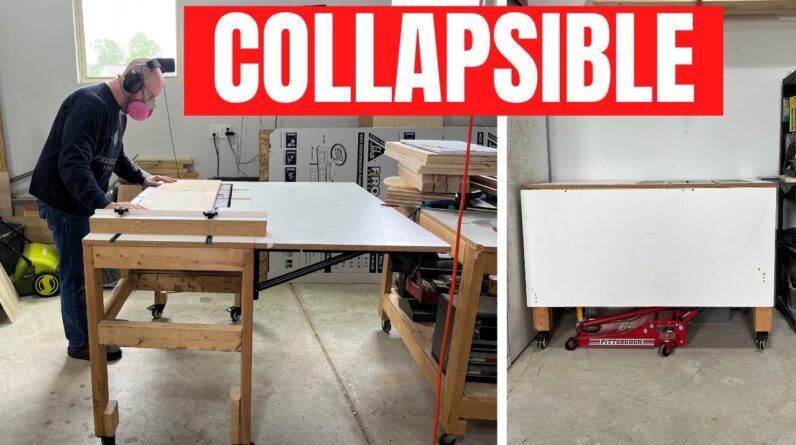 How to Build a Collapsible Table Saw Outfeed Table - Perfect for Garage Workshops and Small Spaces